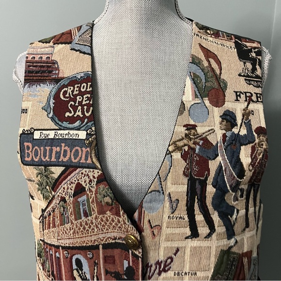 CHUGA CHUGA embroidered New Orleans jazz Vest  unisex size Large music - Picture 3 of 10